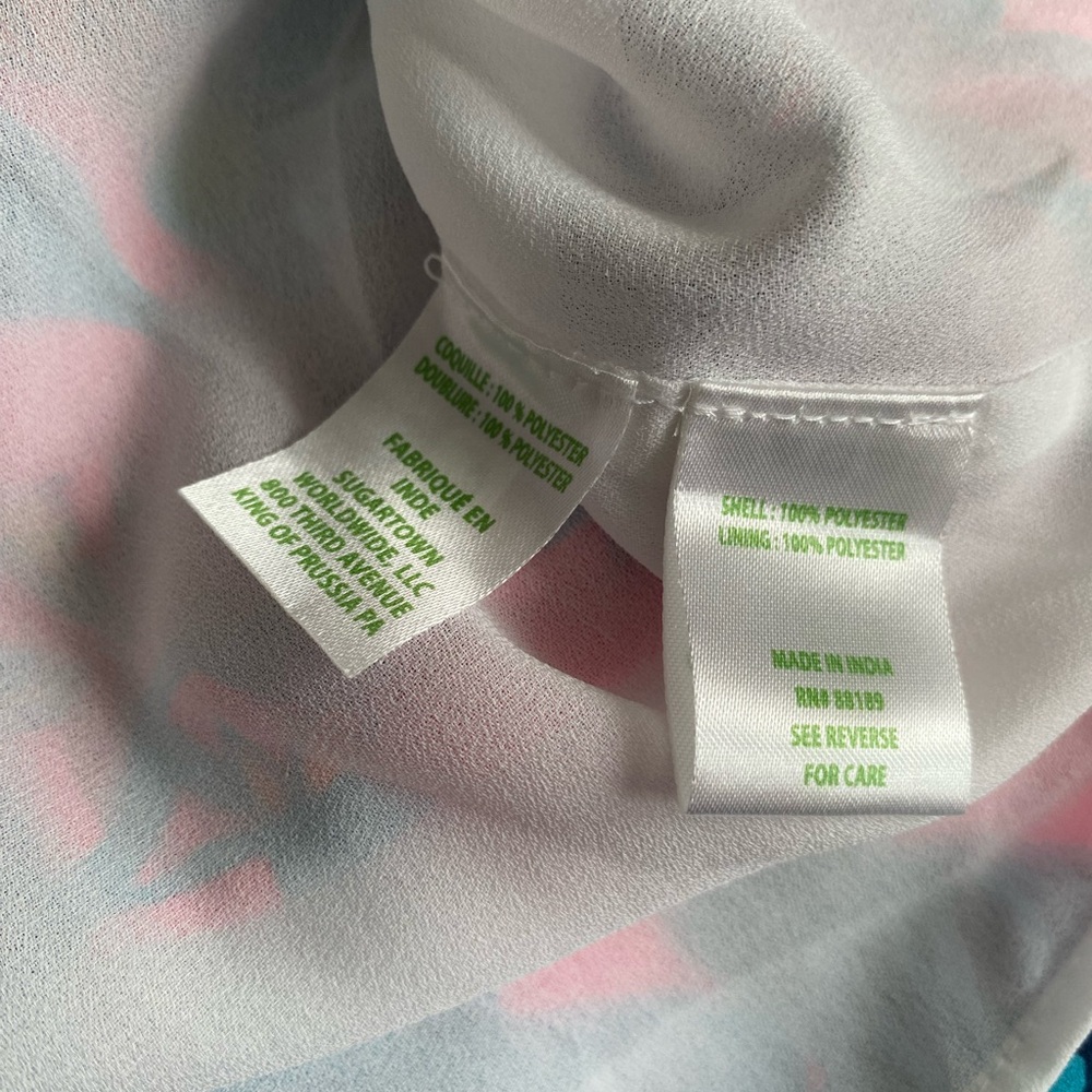 NWOT Lilly Pulitzer Medium Dress Floral Long Sleeve V-Neck - Picture 10 of 13